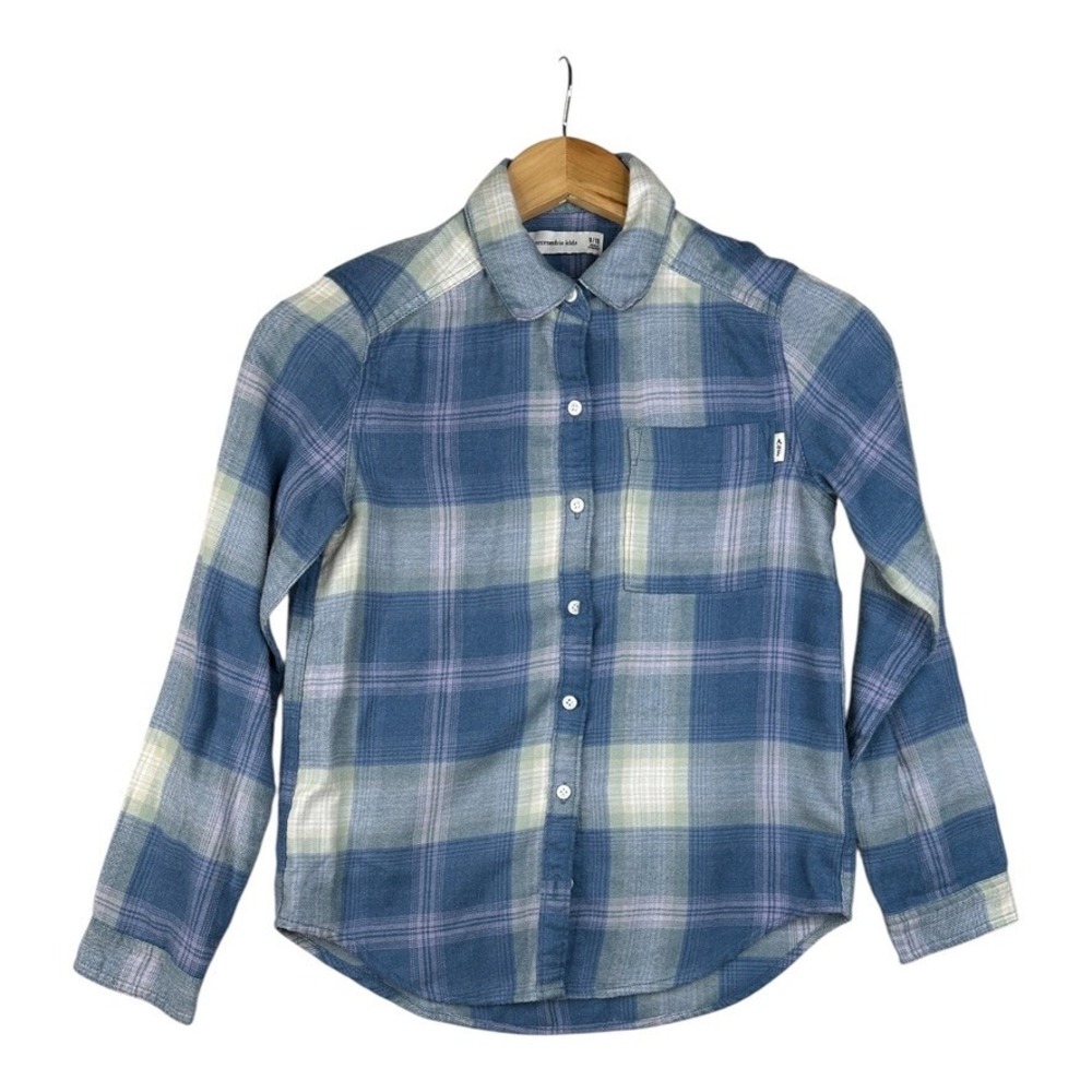 Abercrombie‎ kids Light Weight Flannel size 9/10 Girls Blue